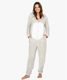 GEMO Combinaison pyjama femme licorne Gris