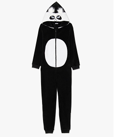 combinaison pyjama femme avec motif panda en relief noir pyjamas ensembles vestesA094701_4