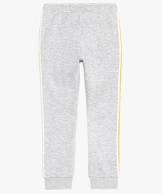 pantalon de jogging garcon avec bandes colorees sur les cotes gris pantalonsA095301_2