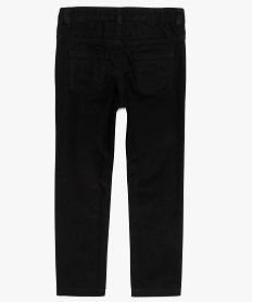 jean garcon regular ultra resistant a taille elastiquee et coutures aux genoux noirA096701_2