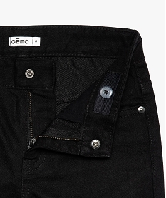 jean garcon regular ultra resistant a taille elastiquee et coutures aux genoux noirA096701_3