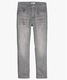 jean garcon coupe regular cinq poches gris jeansA096801_1