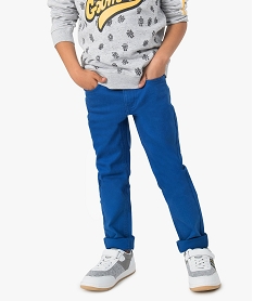 pantalon garcon 5 poches twill stretch bleu pantalonsA097001_1