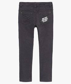 pantalon garcon 5 poches en toile epaisse avec imprimes grisA099501_3