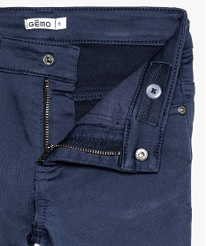 pantalon garcon 5 poches en toile extensible epaisse bleuA099701_2