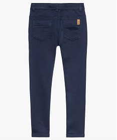 pantalon garcon 5 poches en toile extensible epaisse bleuA099701_3