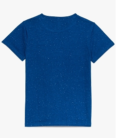 tee-shirt garcon a manches courtes avec motif brode sur lavant bleuA101701_2
