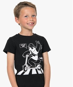 GEMO Tee-shirt garçon avec imprimé graphique sportif Noir