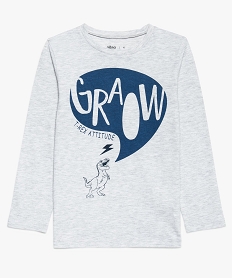 GEMO Tee-shirt garçon imprimé à manches longues et col rond Multicolore