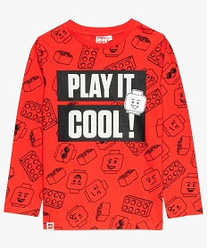 GEMO Tee-shirt garçon à manches longues avec motifs - Lego rouge standard