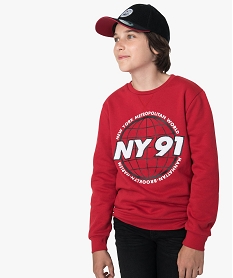 GEMO Sweat garçon avec imprimé bouclette rouge standard