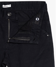 jean garcon coupe straight en toile de coton unie noir pantalonsA108501_2