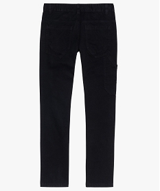 jean garcon coupe straight en toile de coton unie noir pantalonsA108501_3