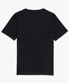tee-shirt garcon a manches courtes avec inscription sur lavant noirA109301_2