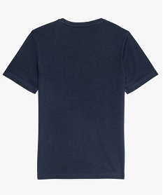 tee-shirt garcon a manches courtes et motif lettering bleuA110301_2
