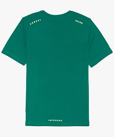 tee-shirt garcon imprime a manches courtes vertA110801_3