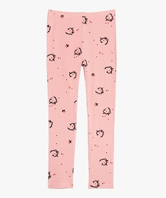 GEMO Legging fille long à motif Rose