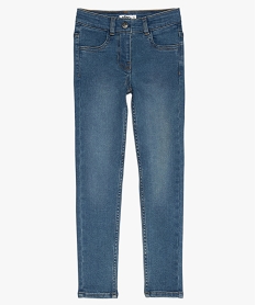 jean fille coupe skinny en matiere extensible gris jeansA114901_1