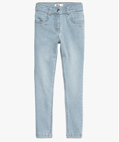 jean fille coupe skinny en matiere extensible gris jeansA115001_1