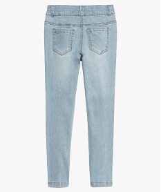 jean fille coupe skinny en matiere extensible gris jeansA115001_3