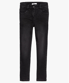 GEMO Jean fille coupe skinny en matière extensible Noir