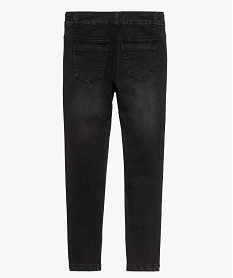 jean fille coupe skinny en matiere extensible noir jeansA115101_2