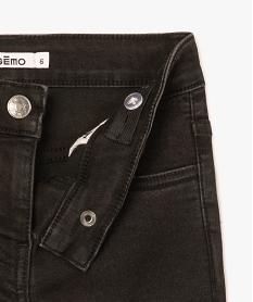 jean fille coupe skinny en matiere extensible noir jeansA115101_3
