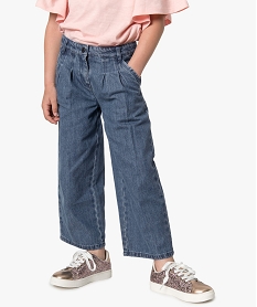 jean fille coupe flare a plis gris jeansA115301_1