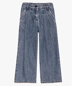 jean fille coupe flare a plis gris jeansA115301_2