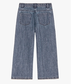 jean fille coupe flare a plis gris jeansA115301_3