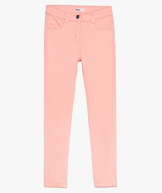 pantalon fille coupe skinny 4 poches roseA115701_1