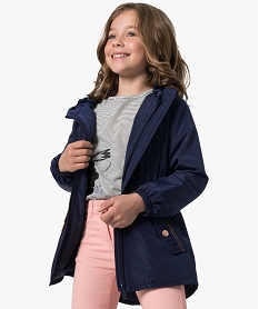 GEMO Manteau fille   à détails cuivrés Bleu