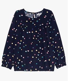 blouse fille fluide a motifs et manches bouffantes multicoloreA117901_1