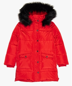 GEMO Manteau garçon à capuche Rouge