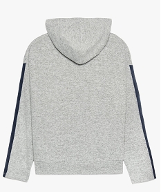 pull fille facon sweat a capuche grisA136101_3