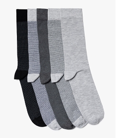 chaussettes homme tige haute assorties (lot de 5) multicolore chaussettesA140201_1