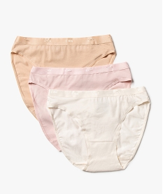 slips femme en coton stretch (lot de 3) - eco dim rose culottesA141401_1