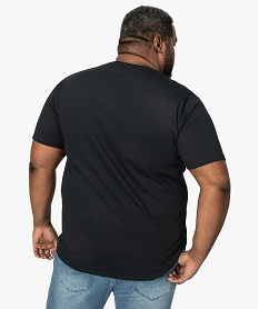 tee-shirt homme avec motif montagne sur lavant noir tee-shirtsA144701_3