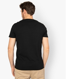 tee-shirt homme a manches courtes imprime fantaisie noirA145101_3