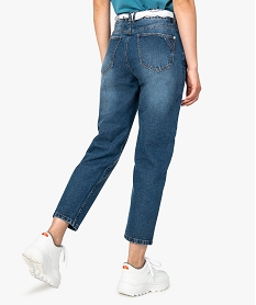 jean femme coupe mom taille haute longueur 78e bleu pantalons jeans et leggingsA146501_3