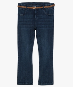 jean femme bootcut en matiere stretch avec ceinture tressee bleu pantalons et jeansA146701_4