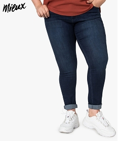 GEMO Jean femme skinny en polyester recyclé Bleu