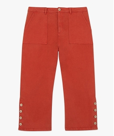 pantalon femme longeur 78eme avec boutons sur les cotes rouge pantalons et jeansA148201_4