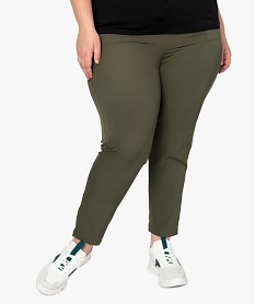 pantalon ample en matiere fluide vert pantalons et jeansA148401_1