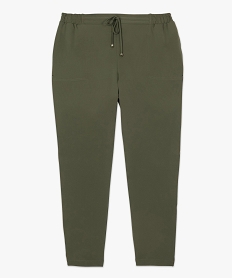 pantalon ample en matiere fluide vert pantalons et jeansA148401_4