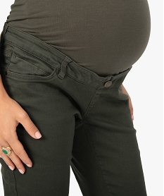 pantalon de grossesse en toile denim a bandeau haut vertA148901_2