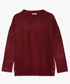 pull femme chine avec fentes laterales pressionnees rouge pullsA156201_4
