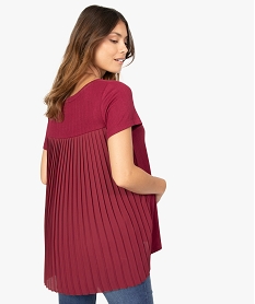 tee-shirt de grossesse avec dos plisse elegant violet t-shirts manches courtesA158301_1