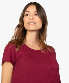 tee-shirt de grossesse avec dos plisse elegant violet t-shirts manches courtesA158301_2