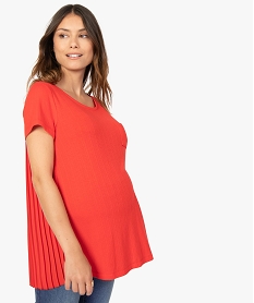 tee-shirt de grossesse avec dos plisse elegant rougeA158401_1